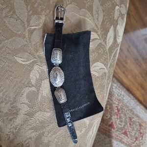 David Yurman Black Leather Bracelet